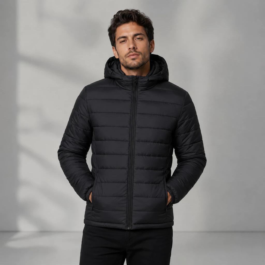 Jaqueta puffer preta